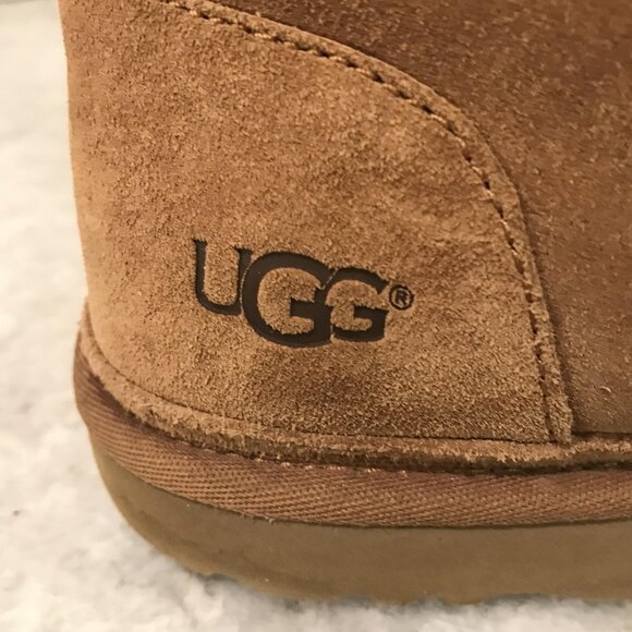 UGG Neumel Chukka Boots Mens Size 14 Chestnut Suede Sheepskin Shoes Waterproof - Picture 6 of 9